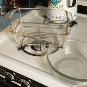 3 piece Glass Oven Cookware.